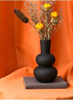 WinHolder Flower Vase Ceramic Vases for Decor, Flower Vase for Home Decor Living Room, Home, Office, Centerpiece,Table and Wedding Black  - Image 1