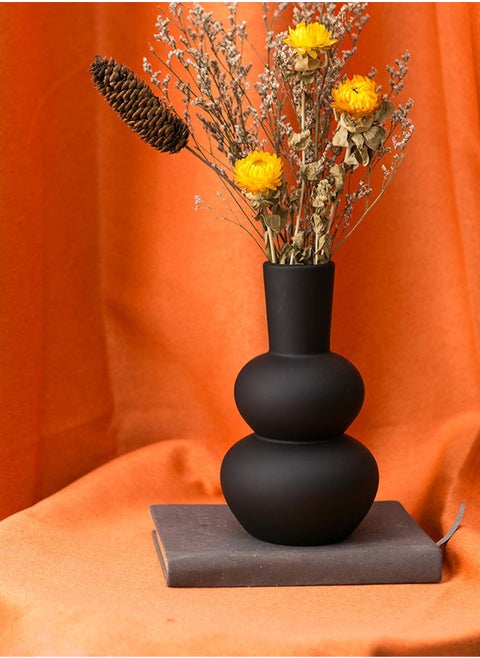 Flower Vase Ceramic Vases for Decor, Flower Vase for Home Decor Living Room, Home, Office, Centerpiece,Table and Wedding Black