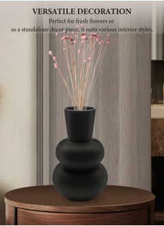 WinHolder Flower Vase Ceramic Vases for Decor, Flower Vase for Home Decor Living Room, Home, Office, Centerpiece,Table and Wedding Black  - Image 5