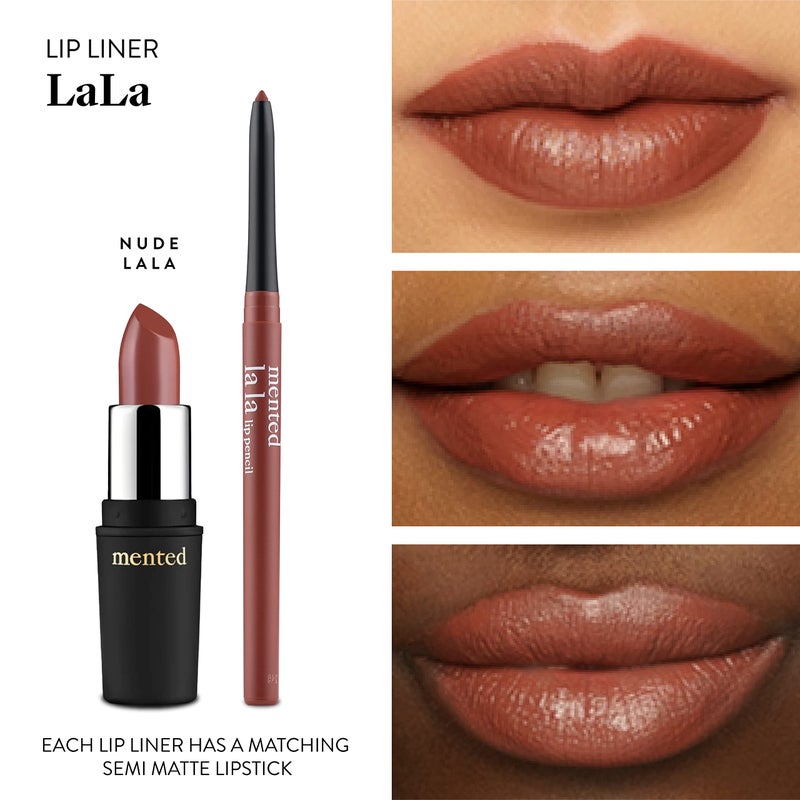 Mented Cosmetics Lip Liner for Women, Dark Brown Lipliner Lip Pencil, Waterproof Lipliner, Vegan + Cruelty Free Makeup, La La - Image 3