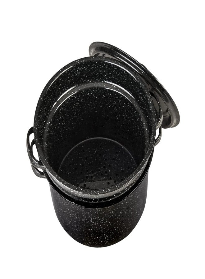Granite Ware 7.5 Qt 3 Piece Multiuse Pasta Pot Set, Strainer Pot with lid. (Speckled Black) Seafood, Soups, Sauce, Large Capacity. Easy to Clean. Dishwasher Safe. - Image 4