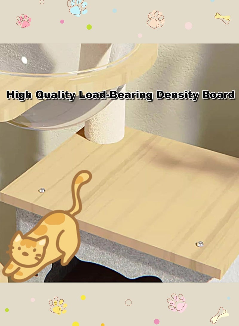 Kidle Cat Tree Cat Climbing Frame with Space Capsule Cat Scratching Post Cat Toys 130*50*40cm - Image 4