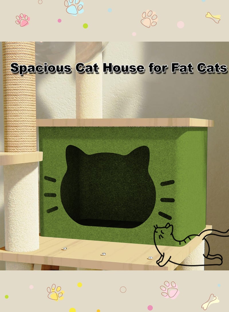 Kidle Cat Tree Cat Climbing Frame with Space Capsule Cat Scratching Post Cat Toys 130*50*40cm - Image 2