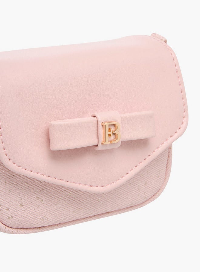 فلورا بيلا من شو إكسبرس حقيبة كروس بودي للبنات بفيونكة وحزام سلسلة وإغلاق قلاب - Image 4