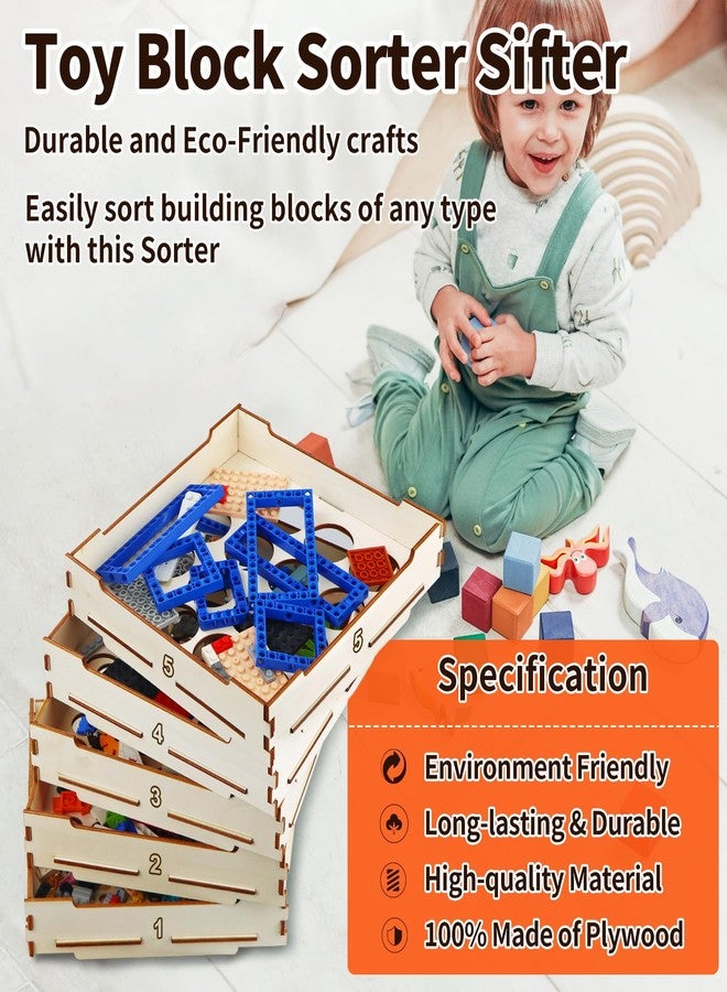 WSBXBB 6 Tray Sorter Sifter Box Used for Lego, Storage Sorter Brick Box for Lego Blocks, Gift for LegoLover, Gift for Teens and Adults, 5 Different Size Sorter Perfect for LegoBlocks - Image 5