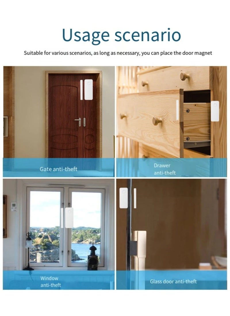 UanTii - Smart Door Window Open Close Detector, Tuya Wifi Door Sensor Smart life App Control - Image 1