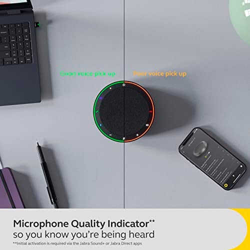 Jabra Speak2 75 SE (Second Edition) Wireless Bluetooth Speakerphone - 4 Noise-Cancelling Mics, 65mm Speakers - New Linking Feature - USB-C Dongle - Works with Zoom and Google Meet - Dark Grey - Image 4