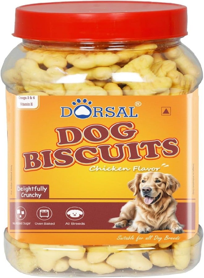 Dorsal Dog Treats, Chicken Flavoured Biscuits,250g Pack, All Life Stages - Image 1