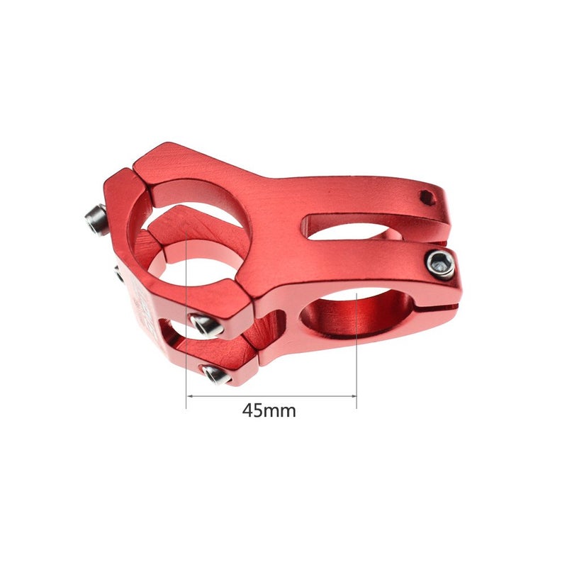 WAKE 31.8 Stem 45mm Bike Stem Wake Mountain Bike Stem Short Handlebar Stem for Most Bicycle, Road Bike, MTB, BMX, Fixie Gear, Cycling (Aluminum Alloy, Red) - Image 2