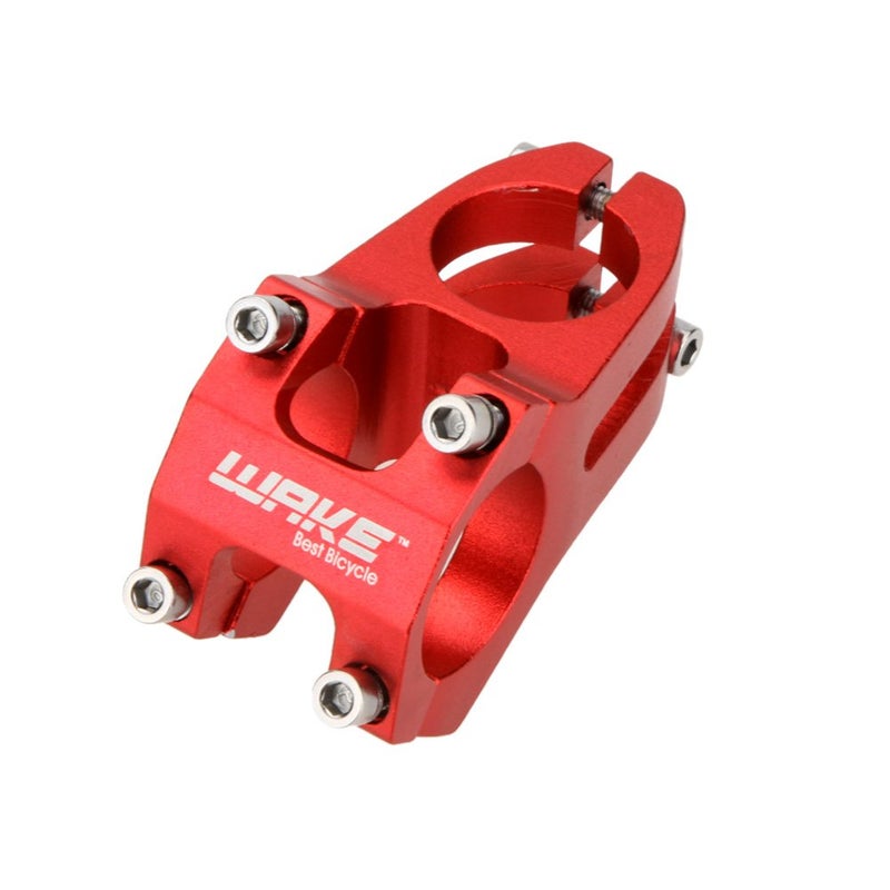 WAKE 31.8 Stem 45mm Bike Stem Wake Mountain Bike Stem Short Handlebar Stem for Most Bicycle, Road Bike, MTB, BMX, Fixie Gear, Cycling (Aluminum Alloy, Red) - Image 1