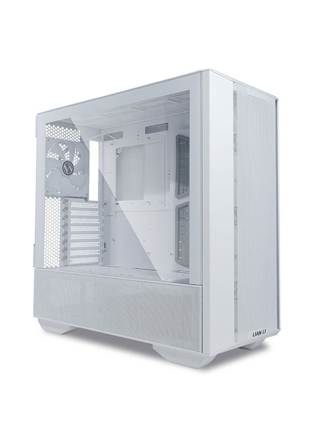 LANCOOL III-W White Mid-Tower PC Case, Tempered Glass Dual Hinged Panels, High-Airflow Mesh, 4×140mm PWM Fans Included, E-ATX / ATX / mATX / ITX Support, 420mm Radiator Ready, USB-C Front I/O | LANCOOL 3-W WHITE