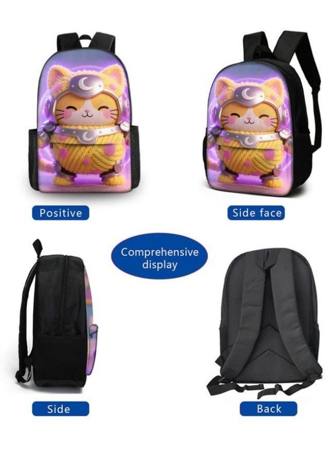 Bright Li Fire Fashion is unlimited! Cartoon bag three-piece set, suitable for a variety of scenes for students and teenagers (available for students, children, friends on outings, mountain climbing, schooling, etc.) - 109 - Image 2