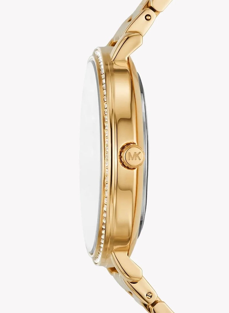 ام كي ساعة نسائية ذهبية، ميناء أسود | MK4593 - Image 2