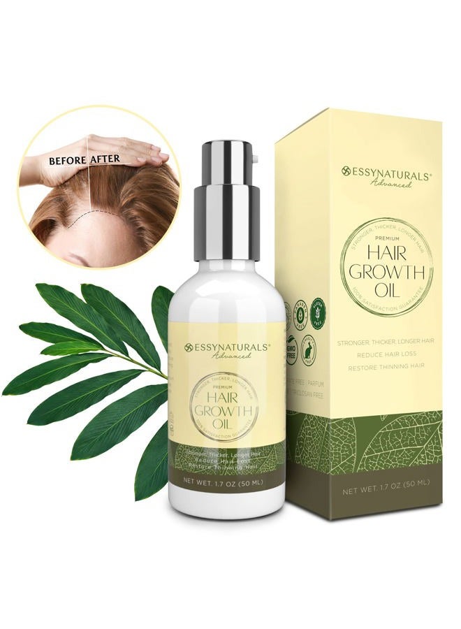 EssyNaturals Advanced Essynaturals Hair Growth Oil with Biotin - Caffeine and Castor Oil for Fuller, Thicker, Longer Hair - Image 3