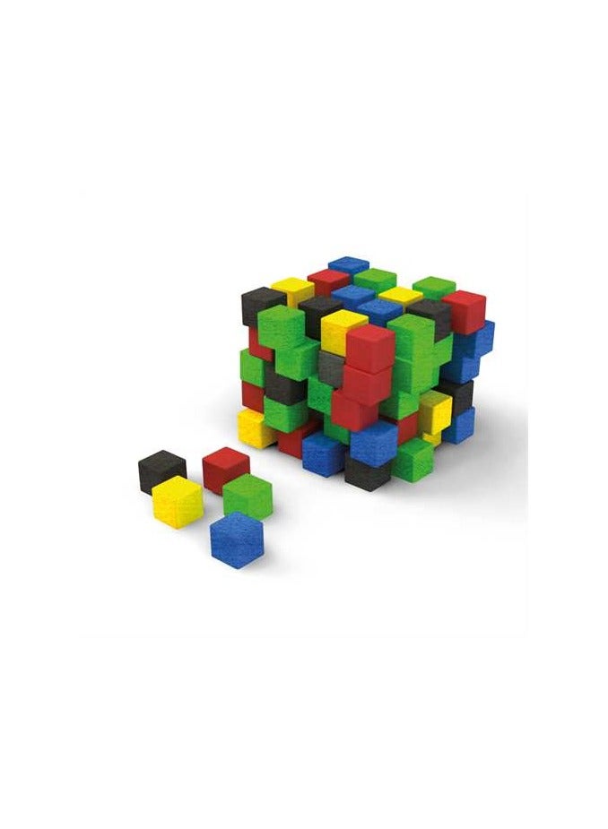 redka Redka colorful wooden cube unit, 100 pieces, 2×2, in 4 different colors - Image 4