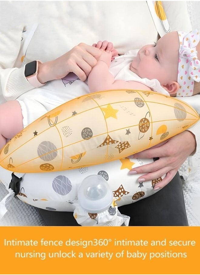MIXDE Nursing Pillow for Breastfeeding, Multi-Functional Original Plus Size Breastfeeding Pillows Give Mom and Baby More Support, with Adjustable Waist Strap and Removable Cotton Cover  - Image 2
