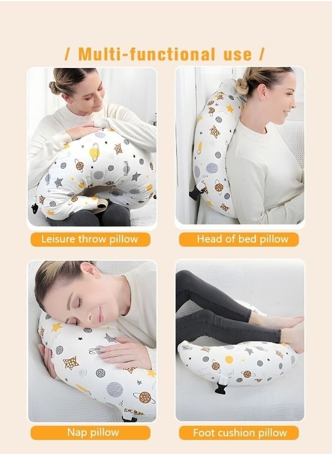 MIXDE Nursing Pillow for Breastfeeding, Multi-Functional Original Plus Size Breastfeeding Pillows Give Mom and Baby More Support, with Adjustable Waist Strap and Removable Cotton Cover  - Image 4