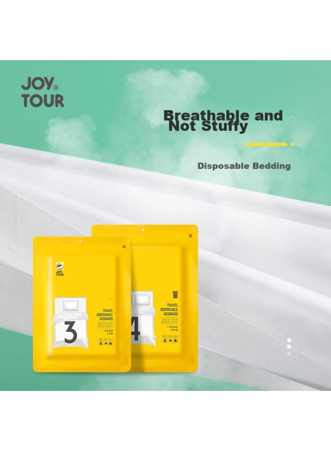 JOY TOUR Joytour Disposable Bed Sheet, Duvet Cover, Pillowcase, Thickened, Enlarged, Sms-grade Sterilized Bedding, Hotel Hygiene Barrier, Single Person Three-piece Set - Image 5