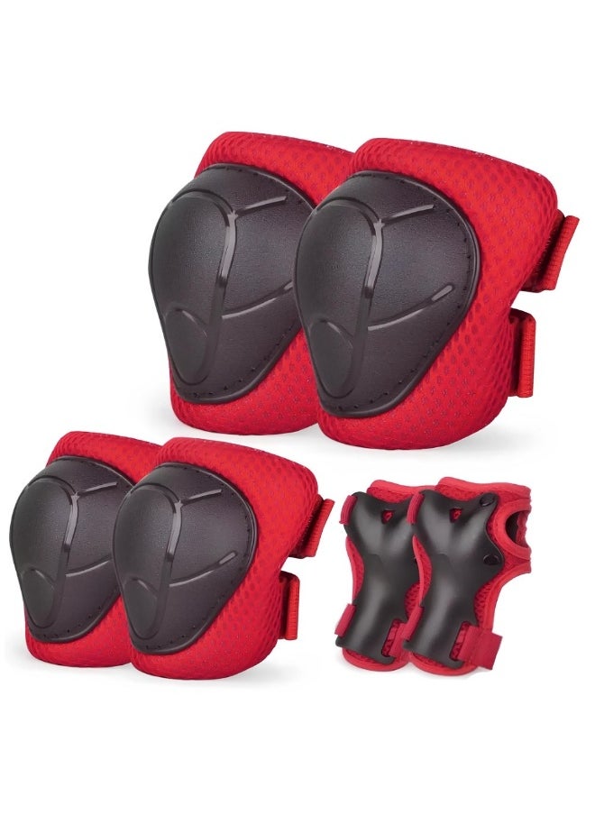 Knee and Elbow Safety Sets - Red - HL-P01 