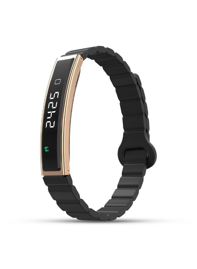 MAKS & CO. B3 Smart Bracelet multicolor – Gold-Tone Fitness Tracker with Black Silicone Strap - Image 4