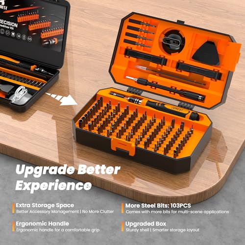 JOREST 115 in 1 Small Precision Screwdriver Set Fathers Day Tool Gifts for Men Magnetic Repair Tool Kit for PC Laptop Computer iPhone Macbook Jewelers PS5 Xbox Switch Electronics - Image 3