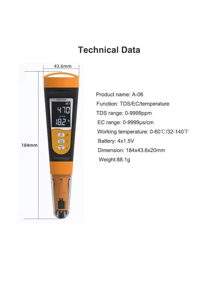 Generic Professional Version of The TDS Water Quality Test Pen Has Higher Accuracy and Measurement Precision, And Can Achieve Ultra-Precise Detection.  - Image 2