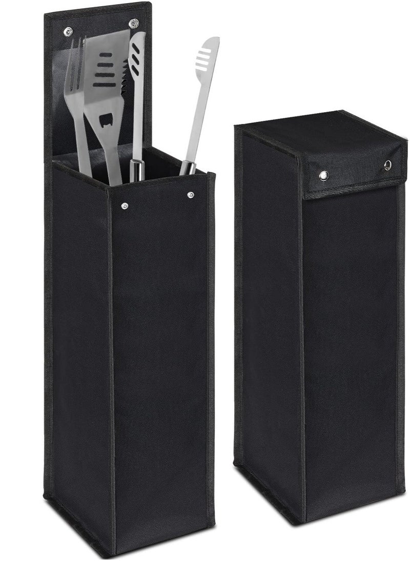 Excefore Grill Tool Bag, Grilling Bags for Outdoor, Hardware & Tools BBQ Bag, Foldable Grill Bags, Suitable for Camping and Hiking BBQ (Black) - Image 1