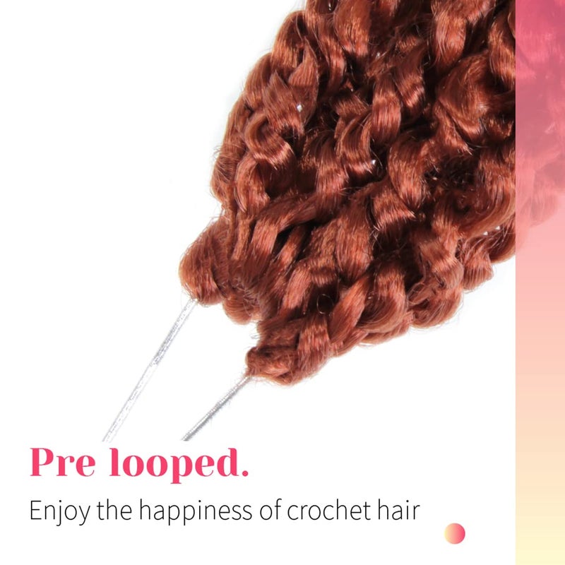 BOHOBABE Pre-twisted Passion Twist Crochet Hair 14 Inch Short Pre-looped Crochet Passion Twist Braiding Hair 8 Packs (350#) - Image 4