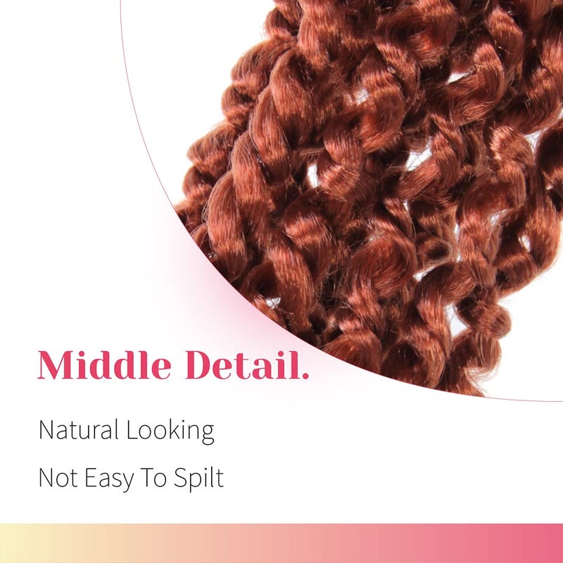 BOHOBABE Pre-twisted Passion Twist Crochet Hair 14 Inch Short Pre-looped Crochet Passion Twist Braiding Hair 8 Packs (350#) - Image 5