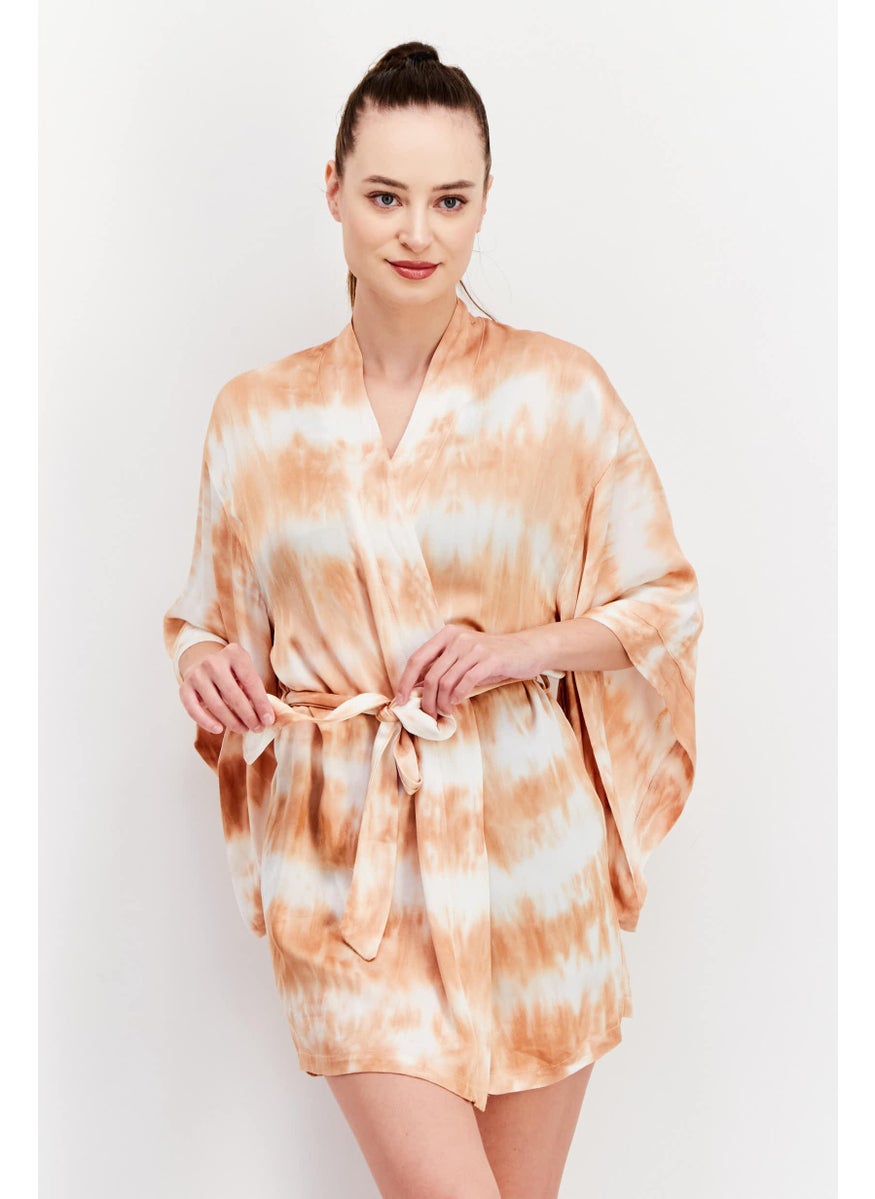 Women Tie Dye Short Sleeve Sleepwear Dress, Brown - pzsku/Z112B6004BFD934CF69D3Z/45/_/1737642533/98f41ae5-0289-413d-8f2a-4ca8b4f4120b