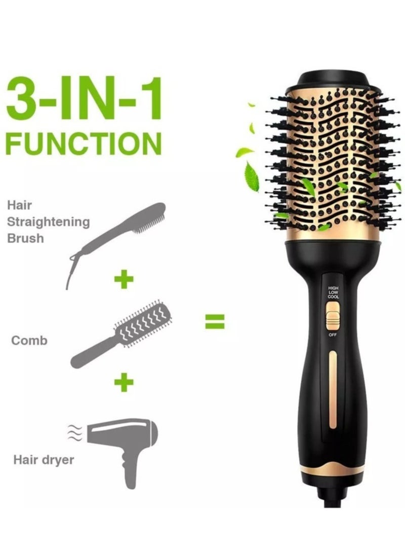 ELTRAZONE Hot Air Brush,Hair Dryer Brush, Professional Hair Dryer & Volumizer 3 in 1 Upgrade Anti-Scald Negative Ionic Technology Hair Straightener Brush,Salon Negative Ion Ceramic Electric Blow Dryer - Image 5