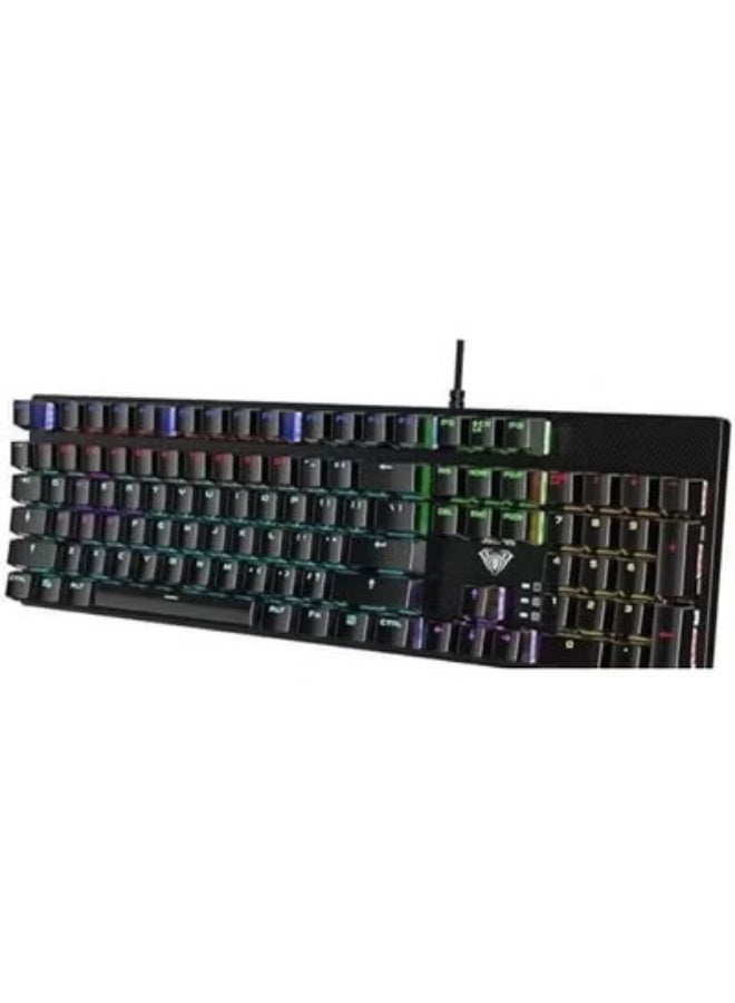 Mechanical Gaming Keyboard – Blue Switches, RGB Backlight, Anti-Ghosting, and Durable Metal Panel - Image 1