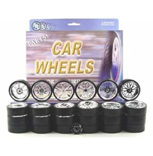 YMCtoys 124 Scale Model Car Replacement Rims Chrome Spokes 6Set - Image 1