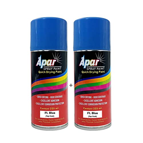 APAR Automotive Spray Paint Ft. Blue Compatible for Farmtrac Tractors -225 ml (Pack of 2-Pcs) - Image 1