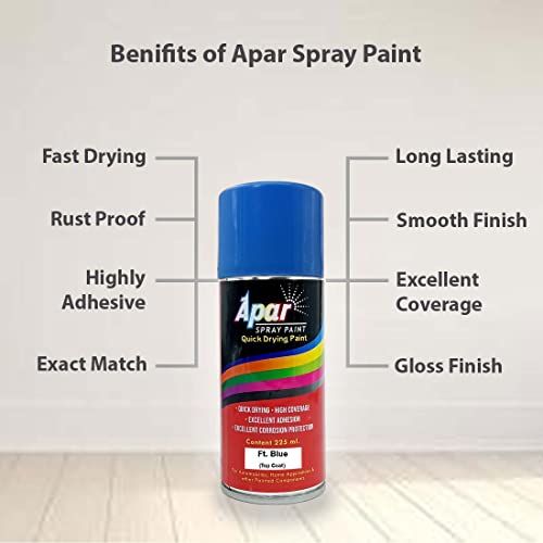 APAR Automotive Spray Paint Ft. Blue Compatible for Farmtrac Tractors -225 ml (Pack of 2-Pcs) - Image 5