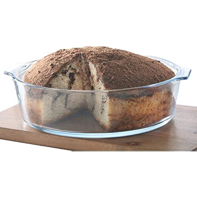 ريحني طاجن دائري بغطاء 12 لتر من الفرن مقاوم للخبز، وعاء وعاء التقديم، أواني مطبخ dshex0049 - Image 1