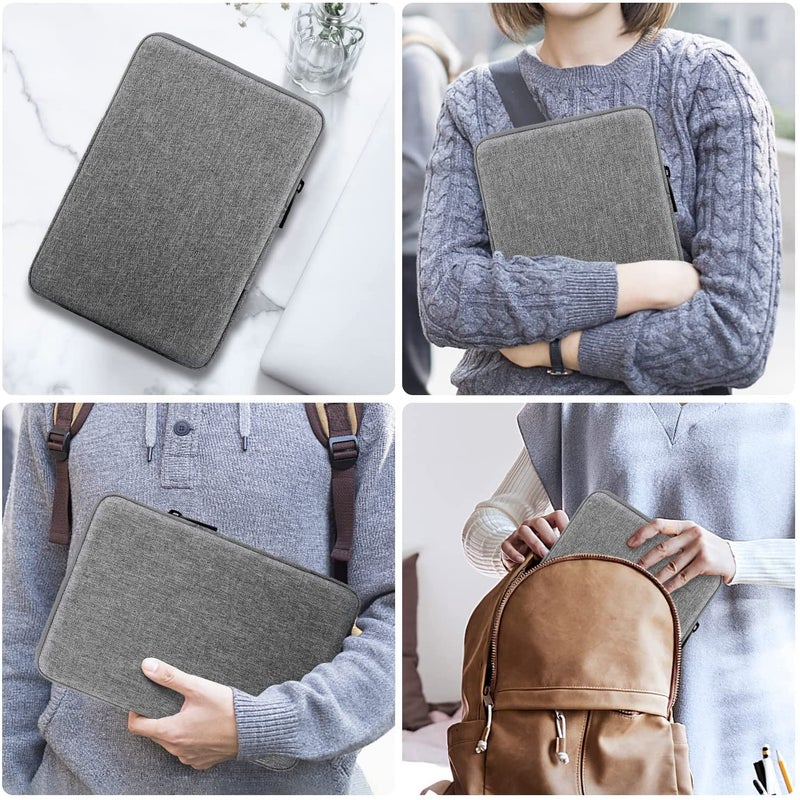 Moca 7-8 Inch Universal Tablet Sleeve Bag Pouch Case for iPad Mini 6th Gen 8.3" 2021, iPad Mini 5/4/3/2/1, Galaxy Tab S2 8.0, A 8.0, A7 Lite 8.7/A 8.4 Inch Tablet (Light Grey) - Image 5