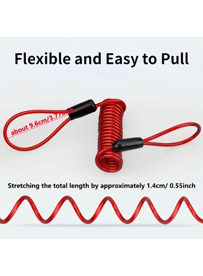 Heavy Duty Motorcycle Alarm Disc Lock With Intelligent Sensing Quick Install Spring Cable 47.24 Inch Yellow Superior Theft Dirt Secure Bike Lock No Battery Required Durable Metal Lock For Enhanced Security - Image 2