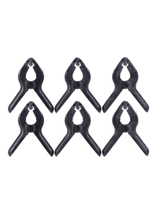 NIBEMINENT 6-piece Plastic Tight Clip Clamp Black - Image 1