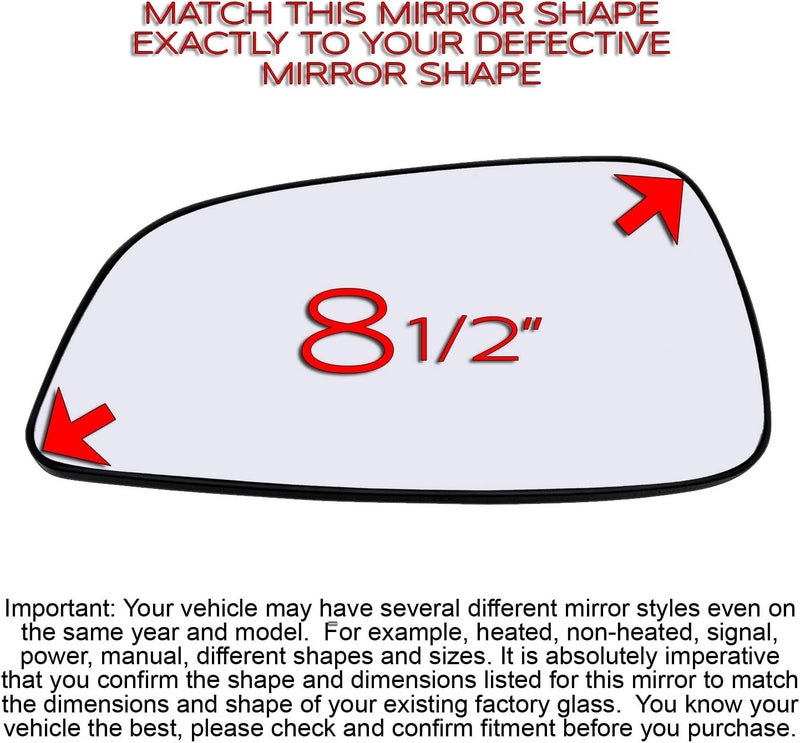 Rugged TUFF Left Hand Driver Side Mirror Assembly for Chevrolet Malibu and Saturn Aura - Image 2
