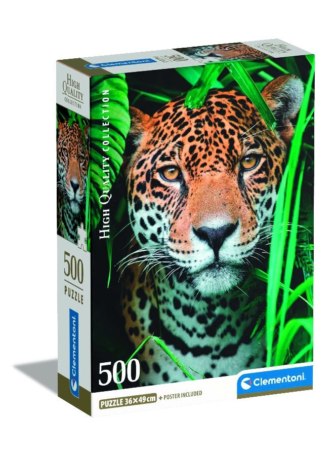 Clementoni HQC Jaguar In The Jungle Puzzle And Poster - 500 Pcs - Image 1