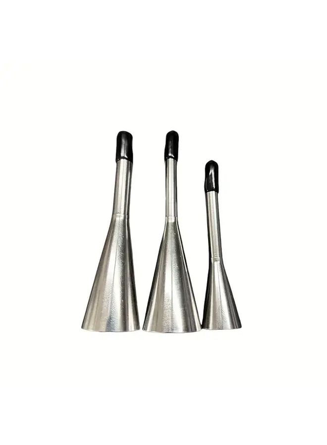 Puff Pastry Piping Nozzle Set 3pcs Rust Resistant Baking Tools - Image 4