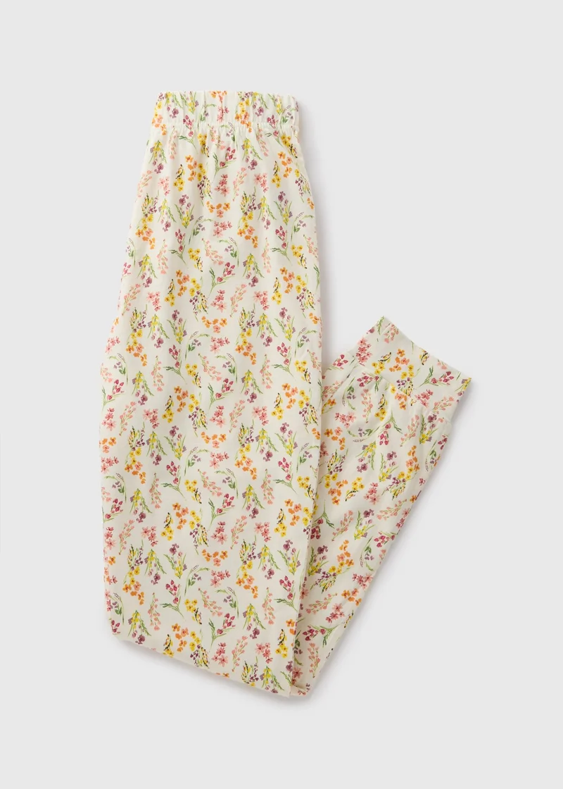 Matalan Cream Floral Print Pyjama Bottoms