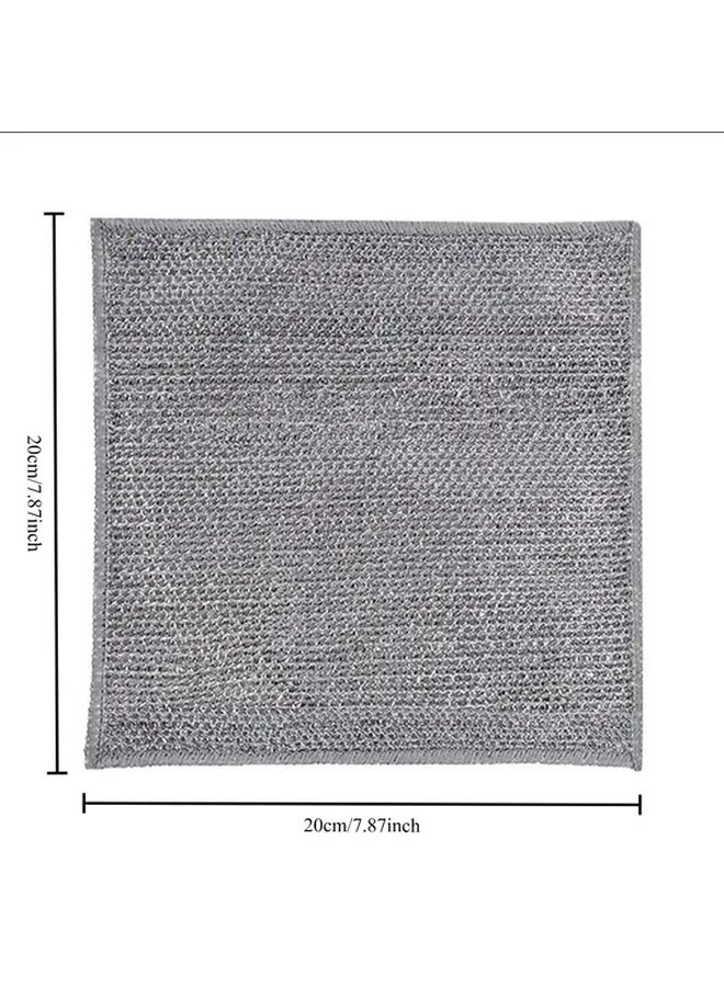 2 Pcs Steel Wire Cleaning Cloth Dish Scrub Pads Durable Kitchen Scrubber Tool - Image 4