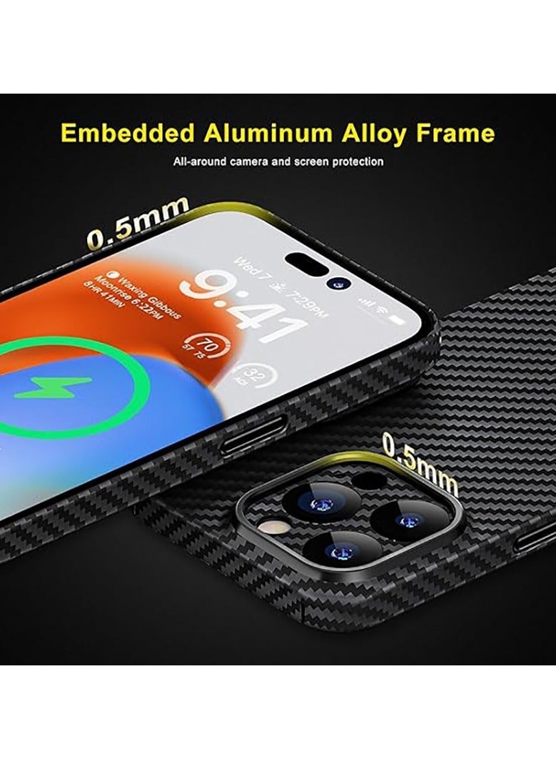 QIRG For iPhone 16 Pro Case Carbon fiber pattern, 0.5mm Slim Fit for iPhone 16 Pro Carbon Fiber Thin Case - Image 2