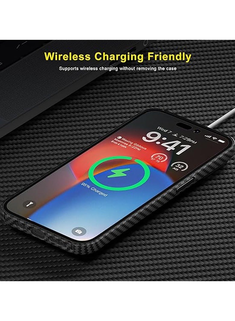 QIRG For iPhone 16 Pro Case Carbon fiber pattern, 0.5mm Slim Fit for iPhone 16 Pro Carbon Fiber Thin Case - Image 4