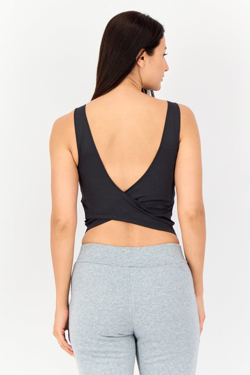 Adidas Women Sportswear Fit Sleeveless Training Tank Top, Black - Image 4