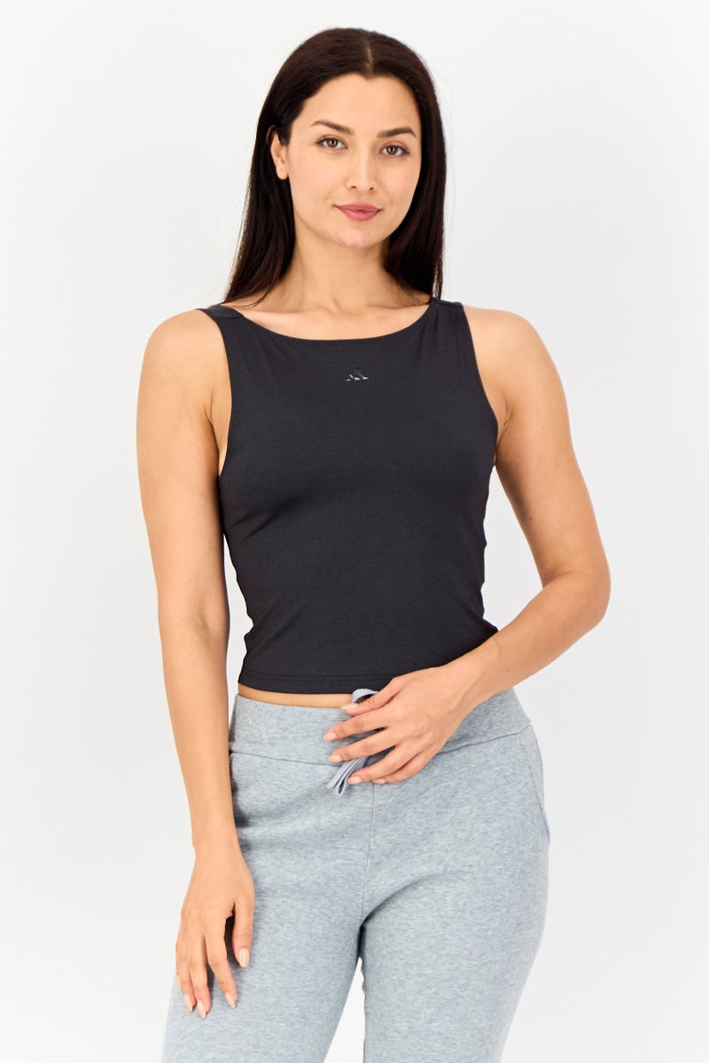 Adidas Women Sportswear Fit Sleeveless Training Tank Top, Black - Image 1