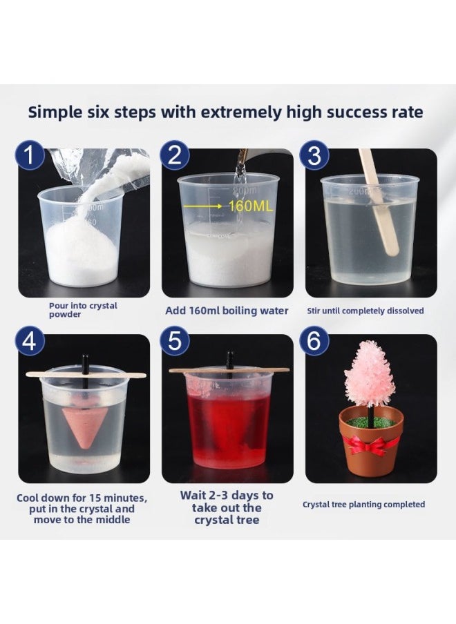 Generic - Children's Crystal Planting Handmade Materials Science Small Experiment Suit Primary School Students DIY Crystallization Fun Toys-Specifications:Sea, Land And Air Three-piece Set + Large Growth Tree + Volcanic Explosion-Color:Crystal Color Is Random (please Contact Customer Service To Note The Color) - Image 1