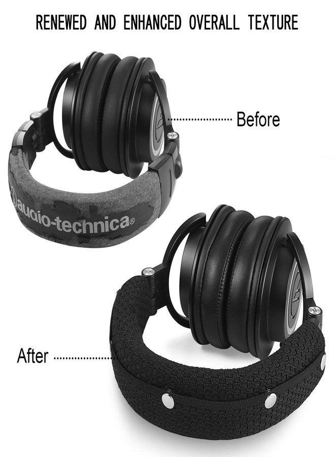 G GVOEARS GEVO Replacement Headphone Headband Cover for AKGs, Senheiser, Sony,ATH,Audio-Technica,Shure,Panasonice Headsets,Headband Cushion Easy Installation No Tool Needed(Black) - Image 5